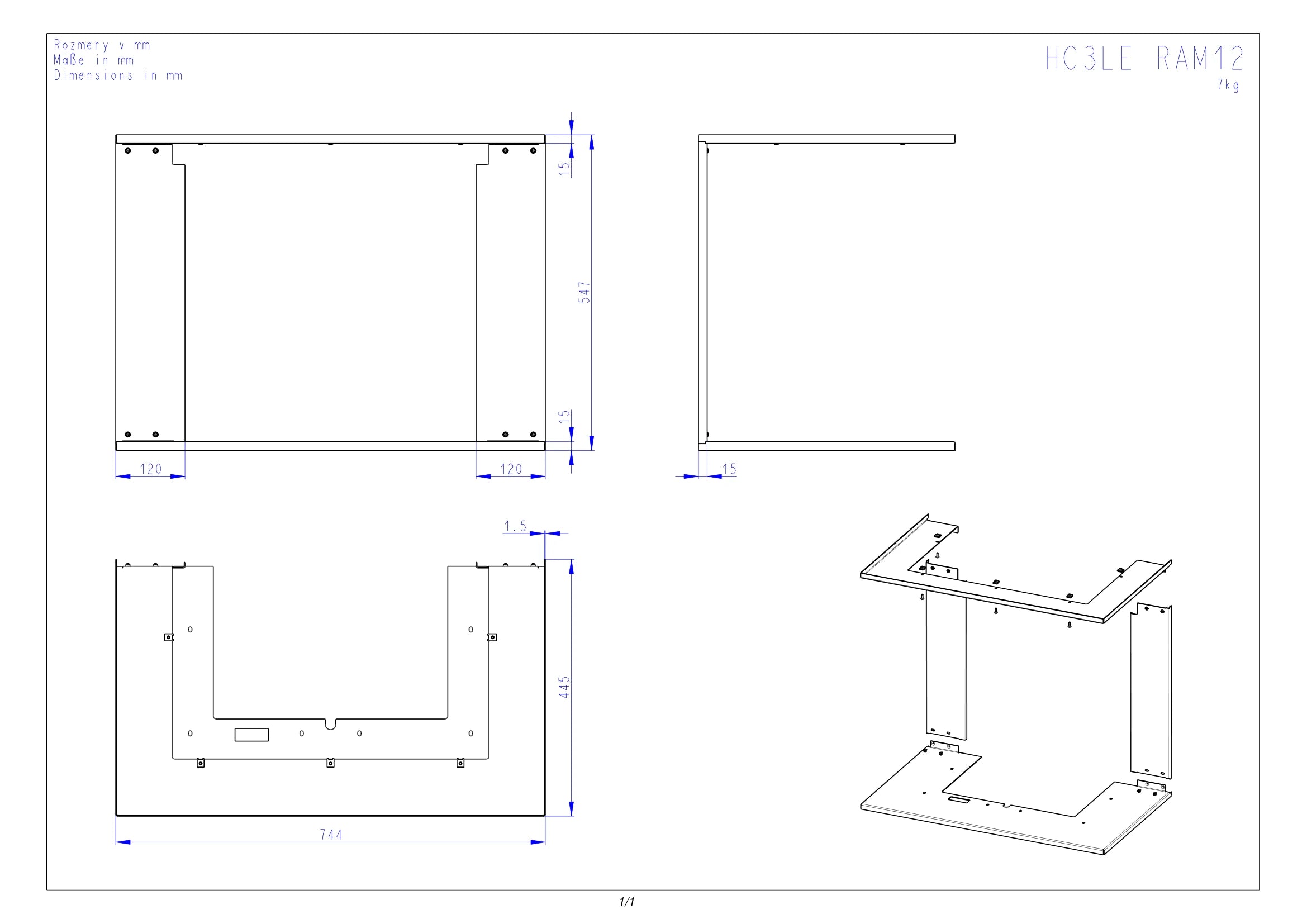 Rama focar HC3LE RAM12