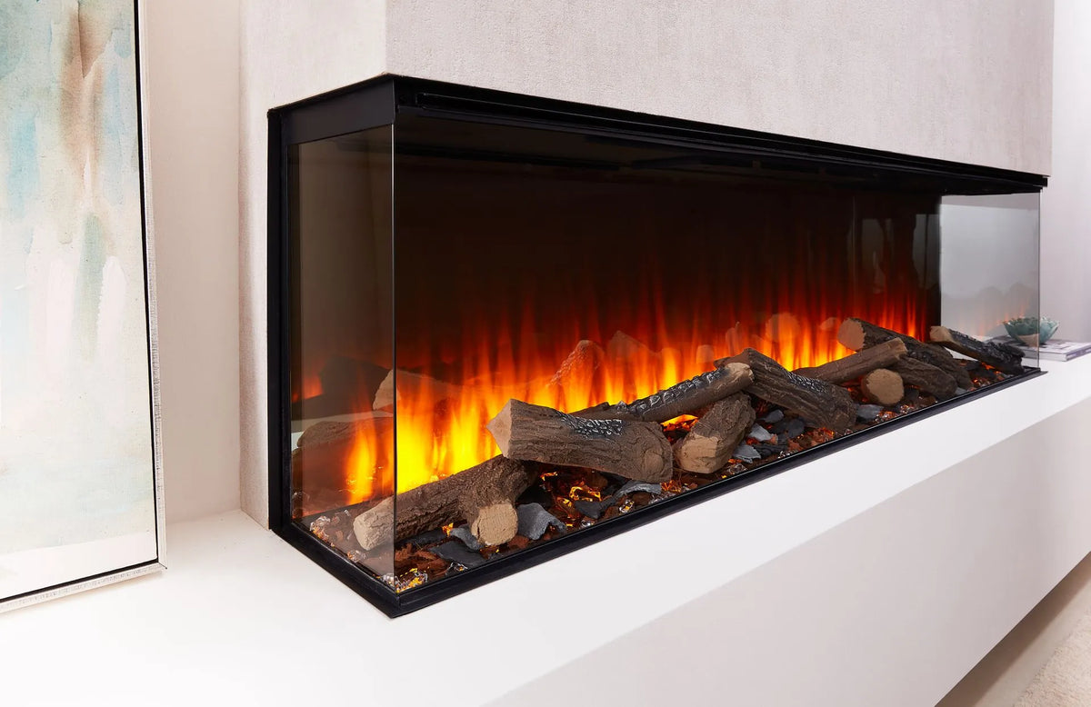 Focar electric British Fires New Forest 1200 Signature montaj pe 3 laturi, detaliu