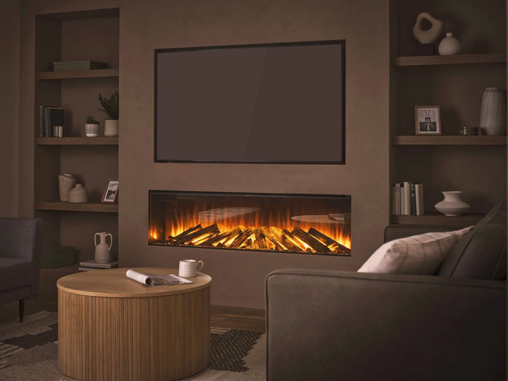 Focar electric British Fires New Forest 1600 Deluxe in perete media sub televizor