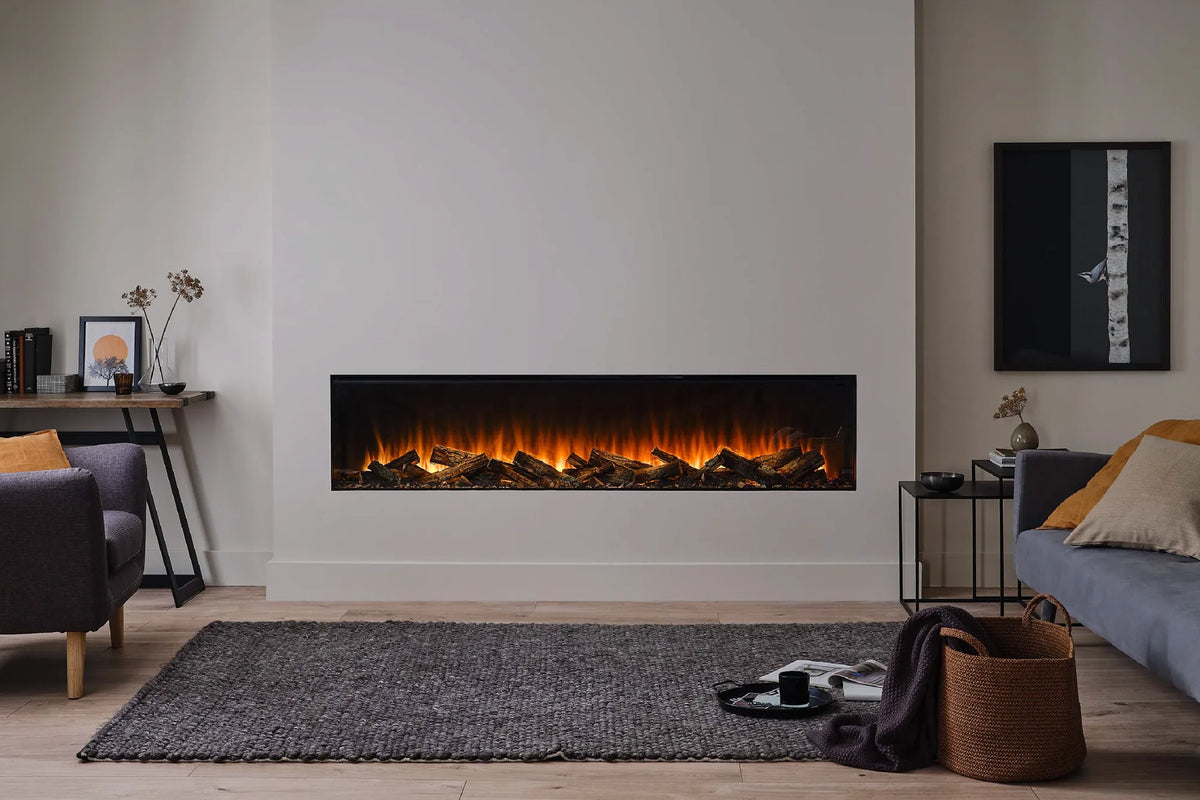 Focar electric British Fires New Forest 1900 Deluxe montaj frontal in perete, living