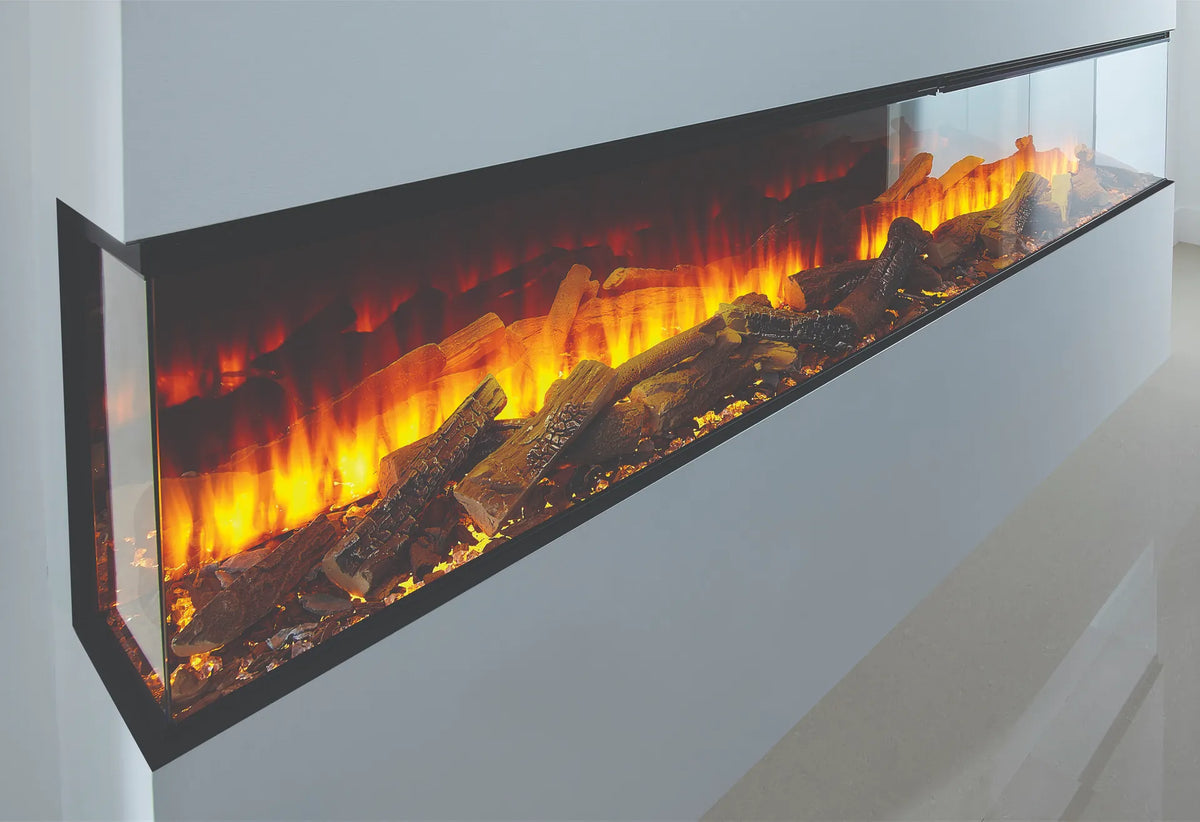 Focar electric British Fires New Forest 2400 Signature montaj pe colt, detaliu