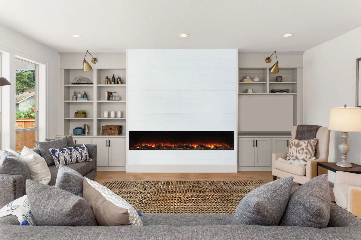 Focar electric British Fires New Forest 2400 Signature in perete media, living clasic